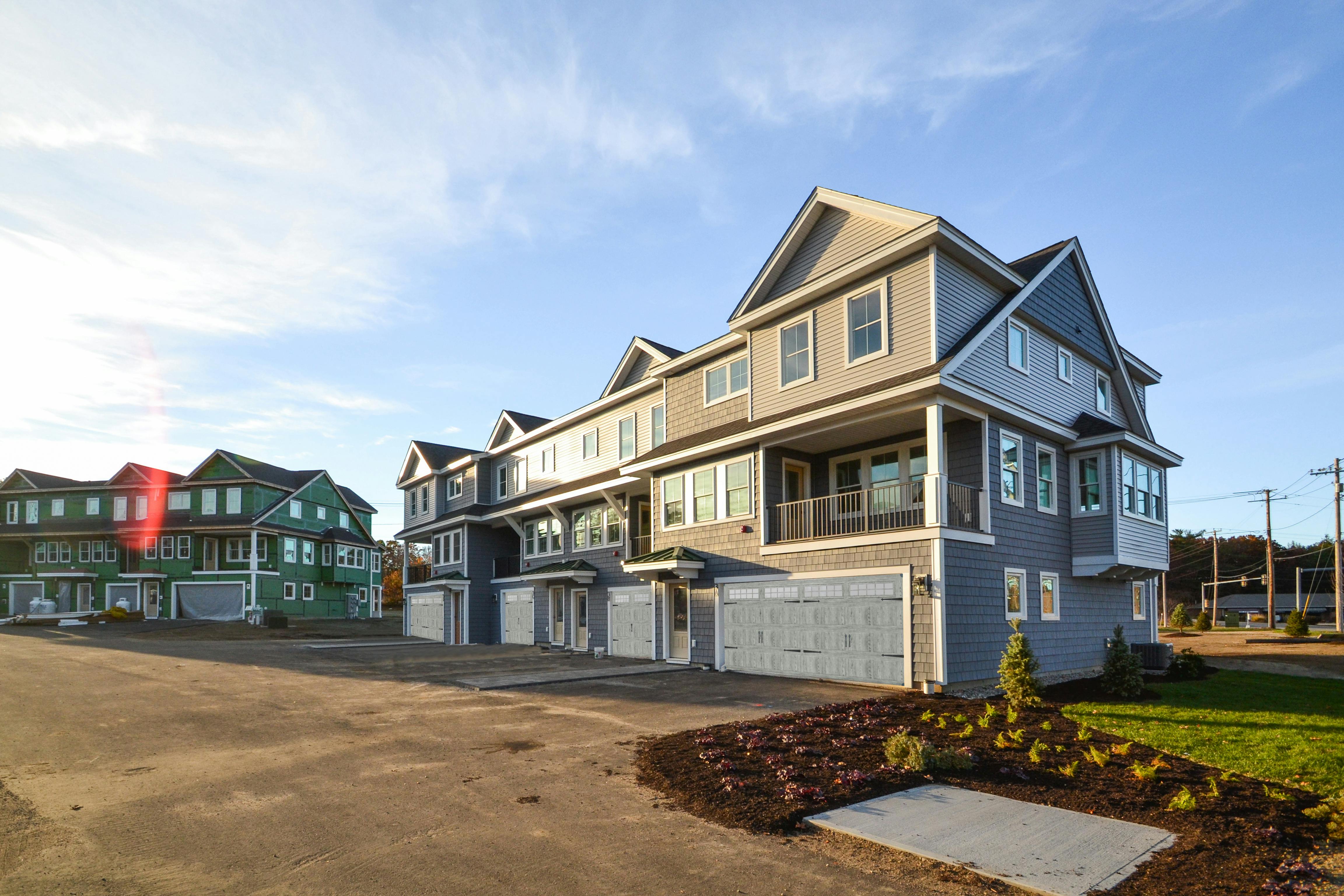 Front of the first completed building